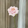 Rosa Artificial Mocha de Tallo Único Flor de Boda Pared de Flores Bola de Flores Arreglo Floral Fila de Suelo Pasillo de Flores Material Floral Decoración Suave Arte Floral