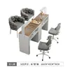 Conjunto de Mesa e Cadeira Multifuncional Estilo Creme para Manicure, Oferta Especial, Estação de Manicure Econômica para Uma/Duas Pessoas com Aspirador, Mesa de Manicure Estilo Chinês Novo