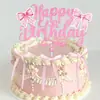 Nuevos Suministros de Decoración para Fiesta de Cumpleaños con Lazo Inserto para Pastel de Cumpleaños Lazo Negro Rosa Inserto para Pastel