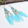 Aretes Largos con Patrón Vintage de AliExpress, Aretes de Borla con Cuentas de Arroz, Joyería para Orejas Exagerada Bohemia para el Cabello