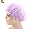 Gorro redondo de encaje de seda de imitación, gorro de noche, gorro para quimioterapia, sombrero de salón de belleza TJM-250A