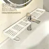 Estante de Almacenamiento Vertical para Grifo de Baño Inodoro Lavamanos Sin Instalación Estante de Almacenamiento Portátil para Fregadero