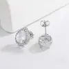 Aliexpress Amazon 2025 Pendientes de Moda Versátiles Pendientes Brillantes Forma de Gota de Agua Pera Pendientes de Ocho Corazones y Ocho Flechas para Mujeres