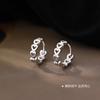 Pendientes elegantes con forma de corazón de plata de ley 925, elegantes pendientes con forma de corazón, nuevos pendientes de moda 2022, hebilla de oreja de estilo frío rojo.