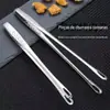 Pinças para churrasco estilo coreano, pinças de aço inoxidável, pinças de cozinha estendidas para alimentos, pinças especiais para bife para restaurantes de churrasco