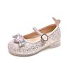 Zapatos de Princesa para Niñas 2026 Nuevos Zapatos Brillantes de Otoño Zapatos de Cristal Azul Zapatos Infantiles Zapatos de Piel para Niñas Zapatos de Anfitrión