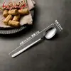 Colher de Aço Inoxidável 316L, Colher de Sobremesa de Alta Qualidade, Colher Pequena para Comer, Colher de Sopa Espessada com Cabo Longo, Colher de Sopa Oval Profunda