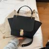 Bolso de Mano Mate Nuevo 2026 para Mujer con Asa de Cadena, Bolso de Hombro Estilo Coreano, Bolso Ala de Bloques de Color Moda Europea y Americana