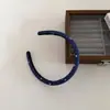 Diadema Vintage de Borde Delgado Azul Denim Estrellado para Mujer, Adecuada para el Trayecto Diario, Accesorio para el Cabello Versátil y Elegante