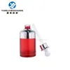 Em estoque Garrafa de Ombro 100ml Frasco conta-gotas de Vidro Cosmético 50ml Frasco Spray Dope Vermelho Engarrafado