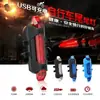 Luz trasera de bicicleta 918USB recargable luz de advertencia de seguridad para montar de noche luz LED brillante para bicicleta de ciclismo al aire libre