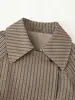 Fábrica de Origen Transfronteriza Otoño 2026 Nueva Ropa de Mujer Europea y Americana Retro Cuadros Solapa Botones Arriba Corta Con Cordones Cortavientos