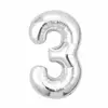 Globos Digitales Transfronterizos de 16 pulgadas Versión EE. UU. Dorado y Plateado Decoración de Fiesta de Cumpleaños Montaje de Escena Globos de Papel de Aluminio Fábrica Mayorista
