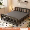 Cama Dobrável Cama de Casal 1,5m Doméstica Simples Reforçada Cama de Solteiro Dormitório de Adultos Aluguel Portátil Placa Dura Cama de Ferro