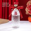 Material de Cristal Branco de Alta Qualidade Banquete de Casamento Garrafa de Bebida Alcoólica Conjunto de Garrafas Vazias de 0,5 kg Garrafas de Vinho de Vidro para Casamento com Alto Valor Estético Embalagem
