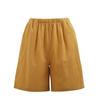 Shorts de Bolsillo de Color Sólido de Gasa de Algodón Puro Estilo Verano para Mujer, Disponibles en Dos Colores, Suaves, Cómodos y Transpirables