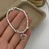 Colar Pulseira Corrente de Contas Moda Versátil Pingente de Gato Transparente Personalizado Exquisito Estilo Frio Joias de Alto Padrão para Mulheres