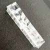 Tijolo de vidro transparente bolha cor parede divisória sólido quadrado hot melt tijolo Cristal padrão gelo super branco bar fábrica bloco