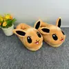 Chinelos de Pelúcia Eevee Desenho Animado Mais Vendidos no Exterior, Novo Estilo Fofo, Chinelos Quentes para Casa para Homens e Mulheres, Boneco de Brinquedo