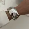 Pulsera Geométrica Exagerada con Cortes Personalizados Transfronteriza Europea y Americana Moda Industria Pesada Diseño de Nicho Aleación Fotosensible Pulsera