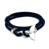 Pulsera Trenzada de Cuerda Estilo Ancla Cola de Ballena Serie Océano Línea Milán para Pareja Pulsera Hecha a Mano para Hombres y Mujeres