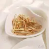 Pendientes de Botón con Colgante de Barra Recta Redonda Chapados en Oro Real de 14K que Conservan el Color, Colgantes para Collares, Accesorios DIY