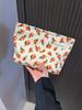 Bolsa de Cosméticos de Pana Transfronteriza Ins Bolsa de Almacenamiento Portátil Fresca con Flores Bolsa Interior Bolso de Mano Bolsa de Lavar