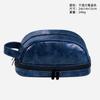 Bolsa de Cosméticos de Negocios de Alta Gama para Hombre, Piel PU, Impermeable, Se Puede Llevar o Colgar, Gran Capacidad, Bolsa de Almacenamiento de Artículos de Tocador para Viajes