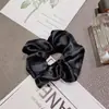Nuevas Gomas para el Cabello Transfronterizas Europeas y Americanas Scrunchies de Satín Estilo Ins Color Sólido Brillantes Bandas Elásticas de Alta Elasticidad Accesorios para el Cabello