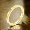 Anel de Aço Inoxidável Feminino Sem Desbotar Nicho Alto Padrão Ins Versátil Feminino Titânio com Cravação de Diamante Joia Pulseira Transfronteiriça