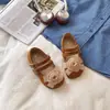 Zapatos pequeños de cuero para niña estilo coreano, nueva colección primavera/otoño 2026, zapatos de princesa para niños con estampado floral, zapatos para bebé de suela suave para niñas pequeñas
