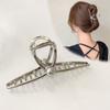 Clip de metal de gran tamaño con forma de perla para la parte posterior del cabello, clip de tiburón, clip para el cabello de alta calidad para mujeres, accesorios para el cabello ligeros y de lujo.