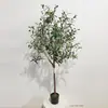 Árbol de Olivo Artificial Estilo Nórdico para Decoración de Piso de Sala de Estar, Árbol Falso para Paisajismo de Patio, Planta Verde Artificial para Paisajismo, Decoración de Planta en Maceta