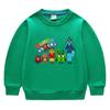 Primavera e Outono de 2026 Estilo Coreano Desenho Animado Novas Roupas Infantis Moletom de Gola Redonda Mangas Longas de Algodão para Meninos e Meninas