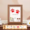 Caja Conmemorativa de Pelo de Mascota y Pelo Fetal Transfronteriza para Gatos y Perros, Recuerdo con Grabado de Foto, Conservación y Almacenamiento de Uñas y Dientes