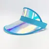 2025 Nuevo Popular Moda Europea Top Vacío Sombrero de Sol Material Transparente Fantasma Sombrero de Sol Impermeable para Fiesta