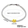 Versión coreana de joyería más vendida pulsera de estrella de cinco puntas de circón de diamante completo AAA pulsera de flor de cristal ventas directas de fábrica