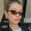 Gafas de Sol Ovaladas de Marco Pequeño Transfronterizas para Mujer, Gafas de Sol de Personalidad Estilo Europeo y Americano para Hombre, Gafas de Sol Retro Tiktok con Protección Solar