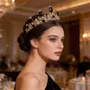 Coroa de Noiva Liga de Zinco Strass Headband de Rainha Acessórios de Cabelo para Casamento Joias de Cabeça Coroa de Festa Tiara de Aniversário para Mulheres