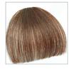 Peluca de flequillo de aire para mujer, ligera, natural, frontal, esponjosa, con flequillo Qi, lámina de reedición sin dejar rastro, cabello real, cejas