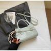 Bolso Práctico de Alta Gama Nuevo Primavera 2025 Bolso de Moda con Lazo para Mujer Simple de Color Sólido para Hombro o Cruzado