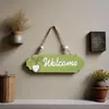 Nova placa de boas-vindas de madeira transfronteiriça, placa decorativa de porta simples rústica, placa de boas-vindas, decoração de parede HOME