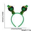 Faixa de Cabeça para Festival Irlandês Topper de Trevo Faixa Verde Adorno de Cabeça Decoração para Festa de São Patrício Faixa de Cabeça com Tiras Coloridas
