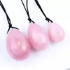 Enfeite de Mão de Cristal Rosa, Ovo Vulva em Formato de Ovo, Ovo de Massagem, Artesanato de Cristal Natural