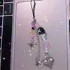 [Menina Loli] Cordão Ccd Contas Artesanais Coração Girly Caseiro Corrente para Celular Ins Ballet Pingente Guben