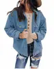 2025 Ropa de Mujer de Exportación Nueva Transfronteriza Europea y Americana Otoño e Invierno Chaqueta de Color Puro Top Cárdigan Holgado Chaqueta de Terciopelo