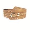 En stock Cinturón Sello de Cintura con Remaches Moda Europea y Americana Retro Elástico Decorativo Cinturón Ancho Accesorios para Mujer Gabardina Abrigo Suéter