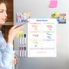 CT811 Imán Magnético Transfronterizo para Refrigerador Imán Suave Magnético Pluma Borrable Plan Mensual Plan Semanal Pizarra de Notas con Adhesivo Magnético Libre de Adhesivo