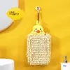 Toalha de Cozinha de Chenille com Animal Pendurado Fofo, Toalha Grossa Absorvente de Secagem Rápida para Banheiro, Lenço de Mão Infantil