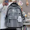 Mochila listrada estilo INS japonês 2026 Nova Coleção Primavera Mochila Estudantil de Alto Valor para Meninas Mochila Simples Leve